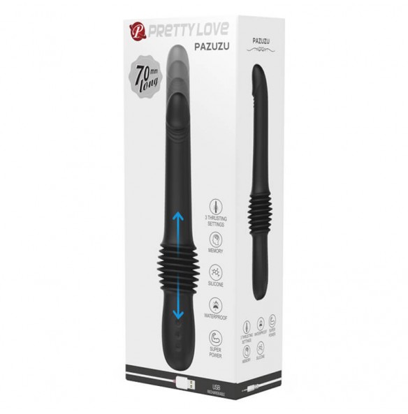 PRETTY LOVE - The Warrior Auto Thrusting Vibrators (Chargeable - Black) PRETTY LOVE - The Warrior Auto Thrusting Vibrators (Chargeable - Black)